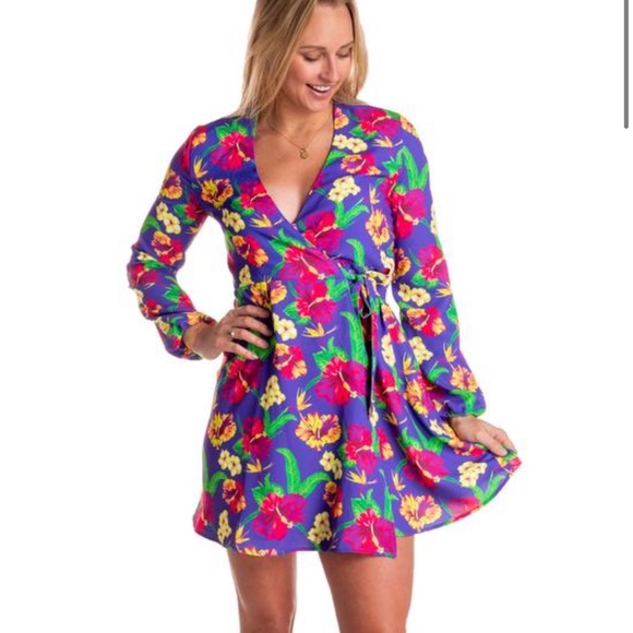 Shinesty Hawaii 6-9 Wrap Dress - Picture 2 of 8